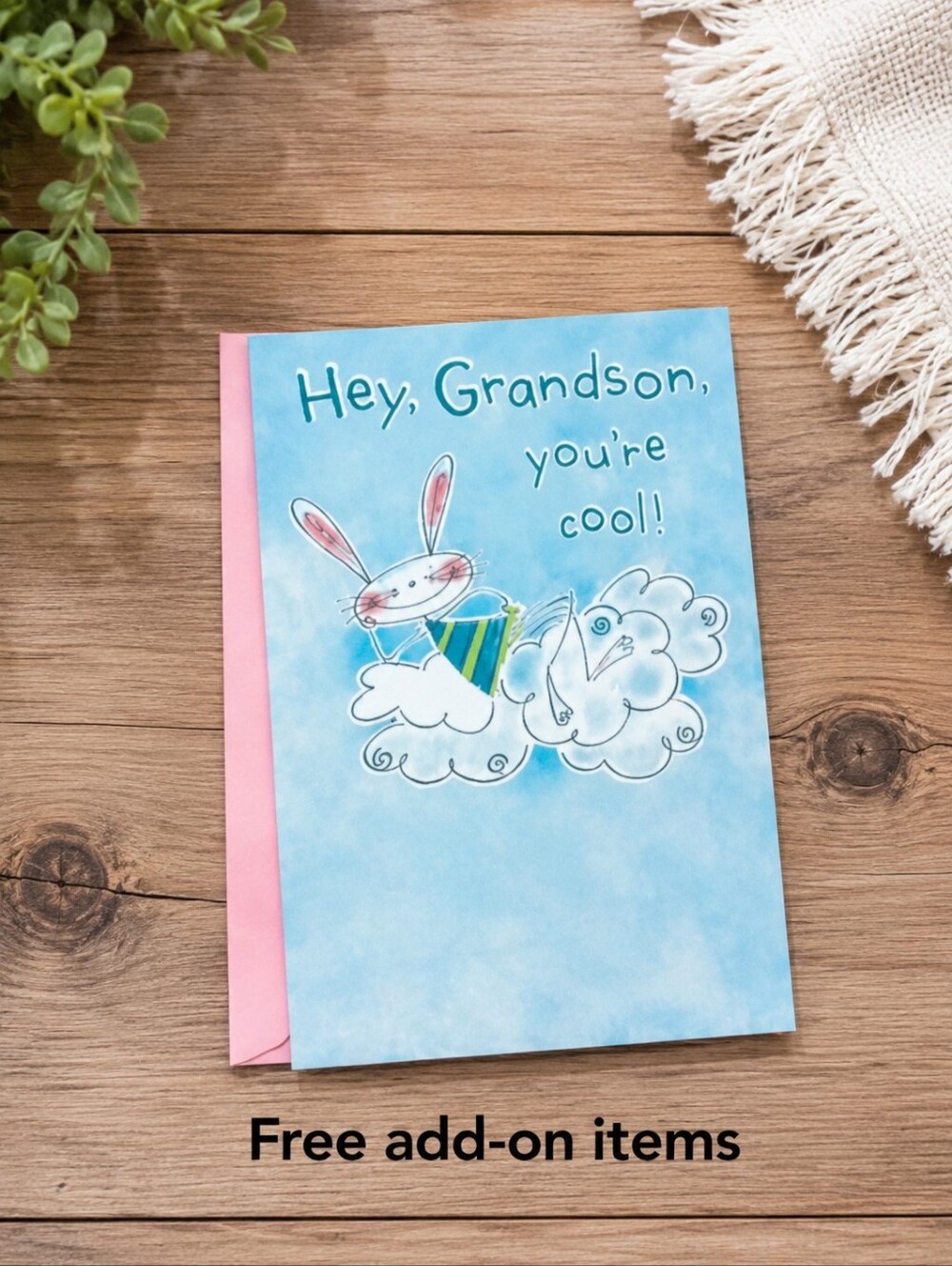 Free With Purchase Grandson Easter card.